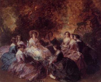 弗朗玆 夏維爾 溫特哈特 The Empress Eugenie Surrounded by her Ladies in Waiting 1855